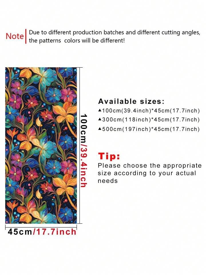 Vibrant Floral Peel & Stick Wallpaper Removable Art Deco Wall Decor – Colourful