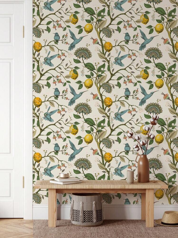 Bird Floral Wall Mural Self Adhesive Peel Stick Wallpaper Accent Decor Roll