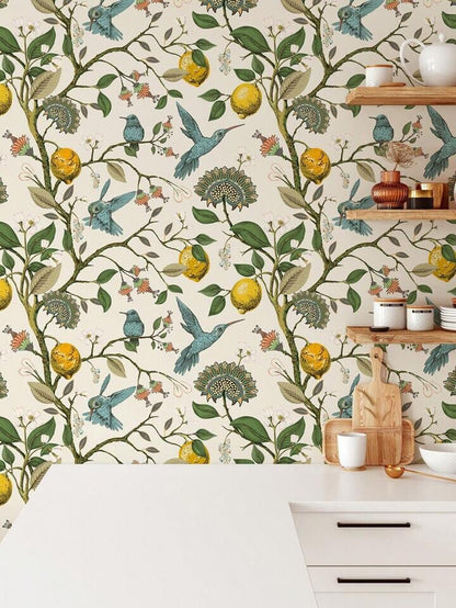 Bird Floral Wall Mural Self Adhesive Peel Stick Wallpaper Accent Decor Roll