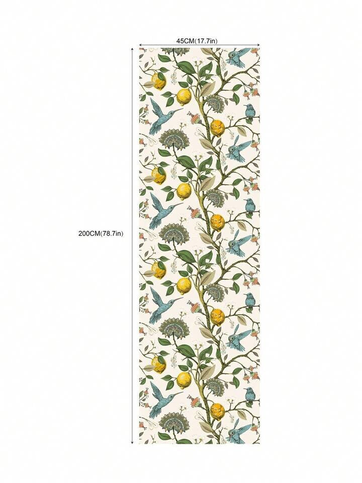 Bird Floral Wall Mural Self Adhesive Peel Stick Wallpaper Accent Decor Roll