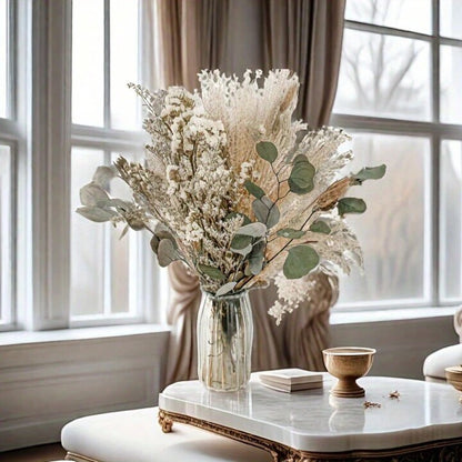 45pcs Dried Flower Bouquet Decorative Floral Arrangement for Home Wedding Decor