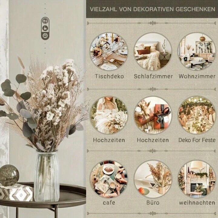 45pcs Dried Flower Bouquet Decorative Floral Arrangement for Home Wedding Decor