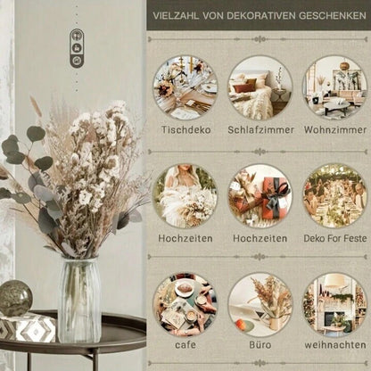 45pcs Dried Flower Bouquet Decorative Floral Arrangement for Home Wedding Decor