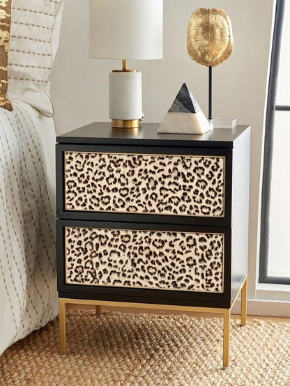 Leopard Print Beige Wallpaper Stylish Animal Pattern Bold Decor Wall Covering