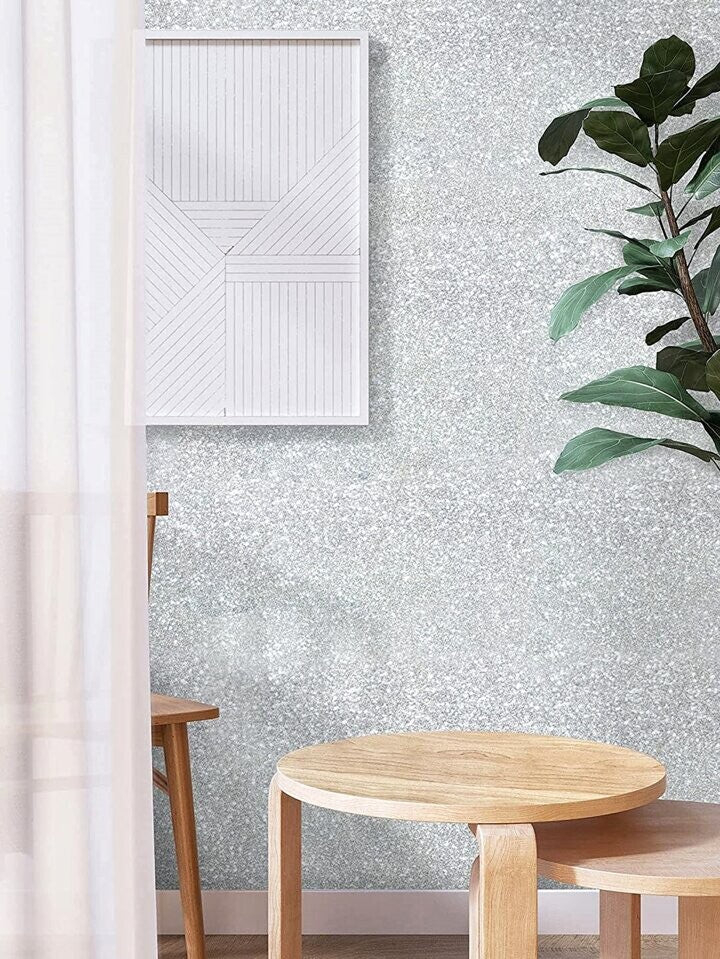 Glitter Look Vinyl Cover Self Adhesive Wrap for Kitchen Worktop & Cupboard