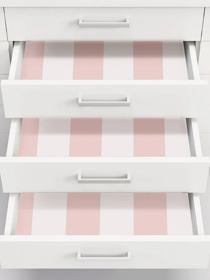 Modern Pink & White Stripe Wallpaper Peel & Stick Self Adhesive Wall Covering