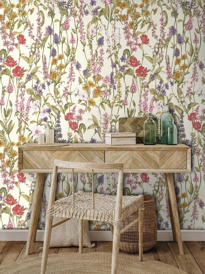 Luxury Botanical Peel & Stick Wallpaper Removable Floral Self Adhesive Mural