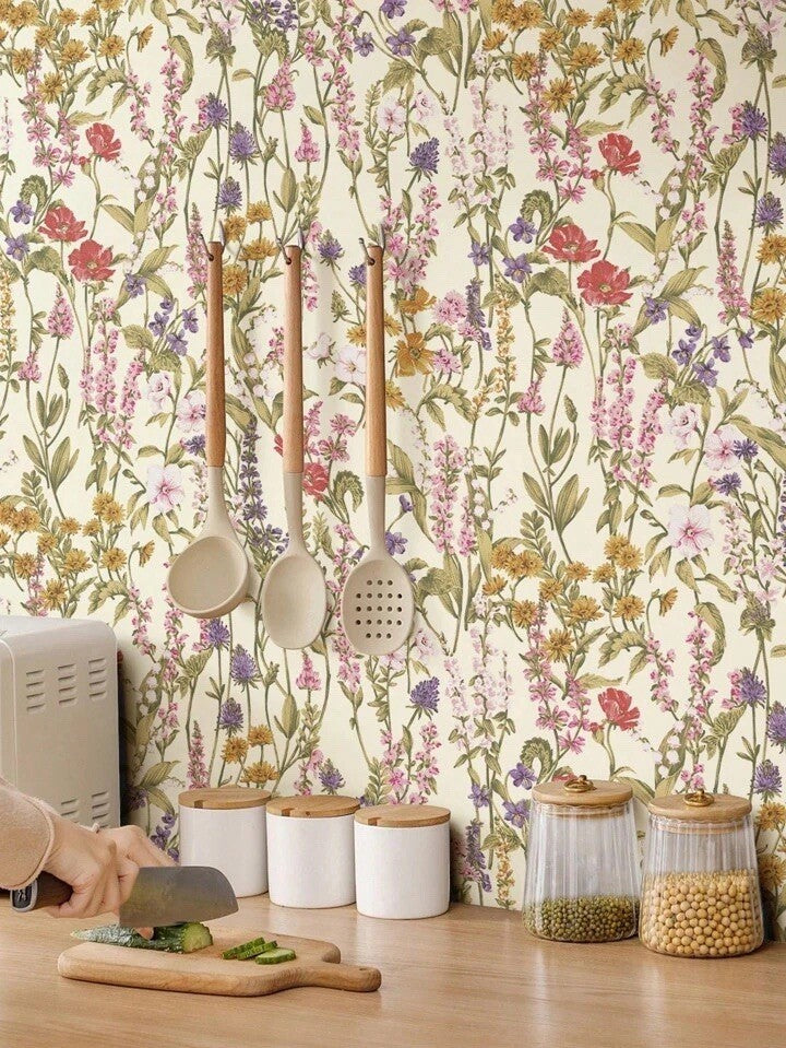 Luxury Botanical Peel & Stick Wallpaper Removable Floral Self Adhesive Mural