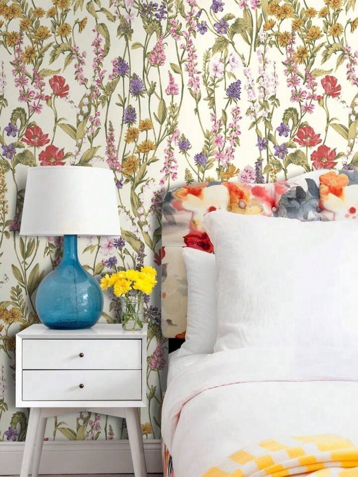 Luxury Botanical Peel & Stick Wallpaper Removable Floral Self Adhesive Mural
