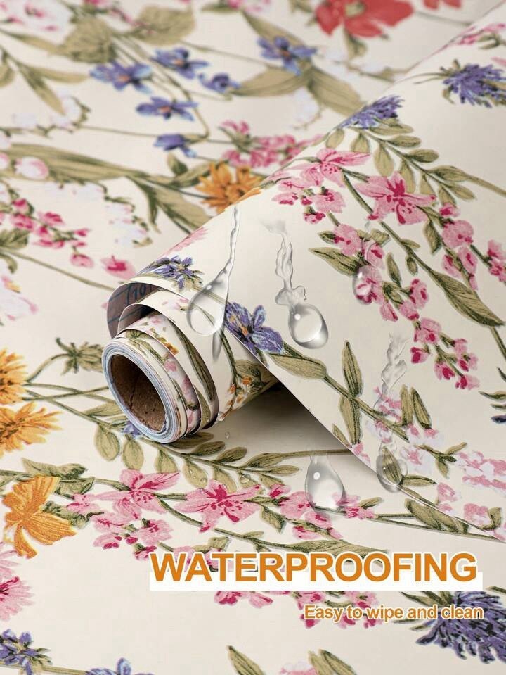 Vintage Floral Wallpaper Roll Botanical Peel Stick English Garden Self Adhesive