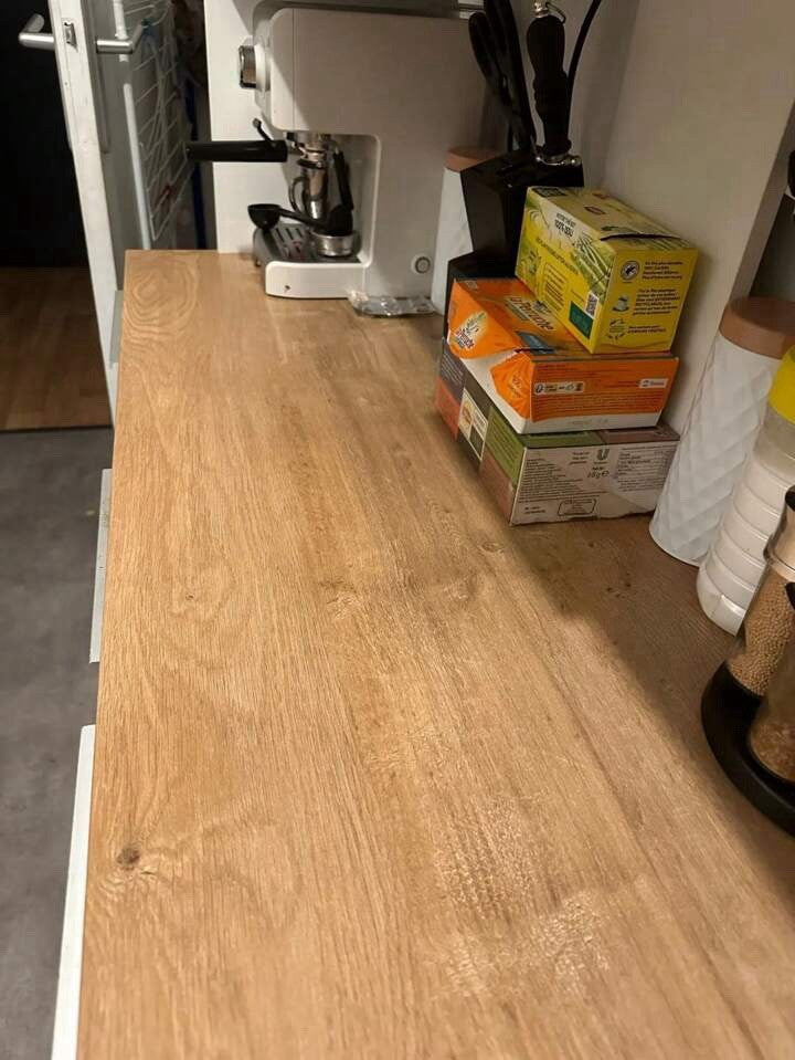 Adhesive Oak Wood Grain Vinyl Wrap Kitchen Worktop Cupboard Covering Sheet