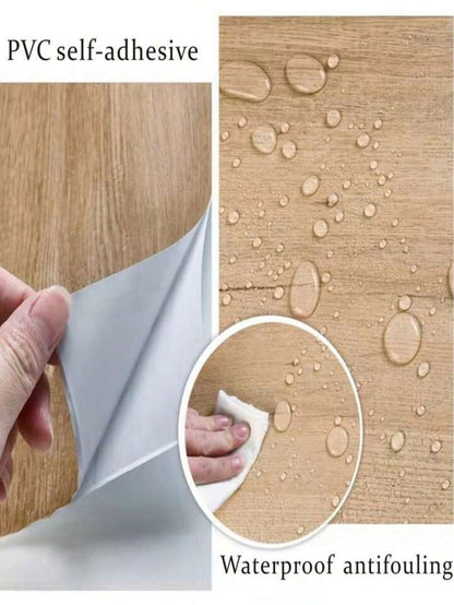 Adhesive Oak Wood Grain Vinyl Wrap Kitchen Worktop Cupboard Covering Sheet