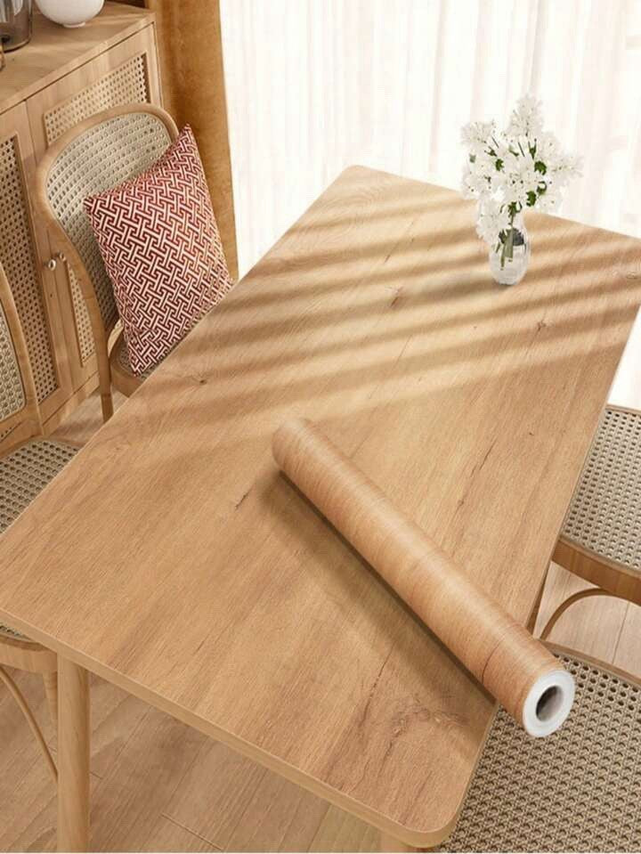 Adhesive Oak Wood Grain Vinyl Wrap Kitchen Worktop Cupboard Covering Sheet