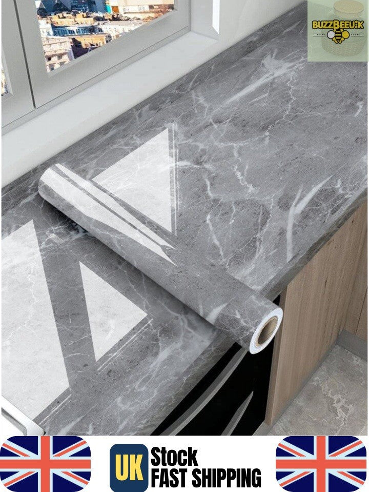 Self Adhesive Kitchen Worktop Covering Vinyl Wrap Cupboard Door Marble Stickers