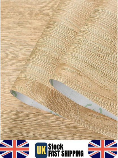 Self Adhesive Oak Wood Effect Vinyl Wrap Wallpaper Worktop Cupboard Film Sticker