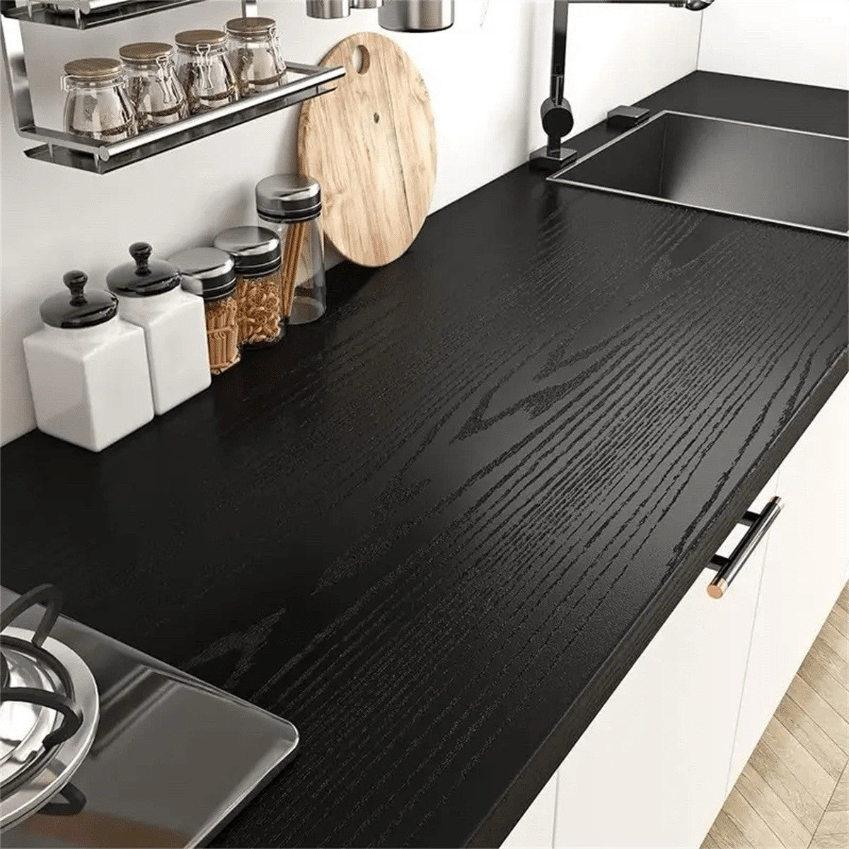 Durable Self Adhesive Oak Wood Vinyl Wrap for Kitchen Worktops & Cabinet Surface