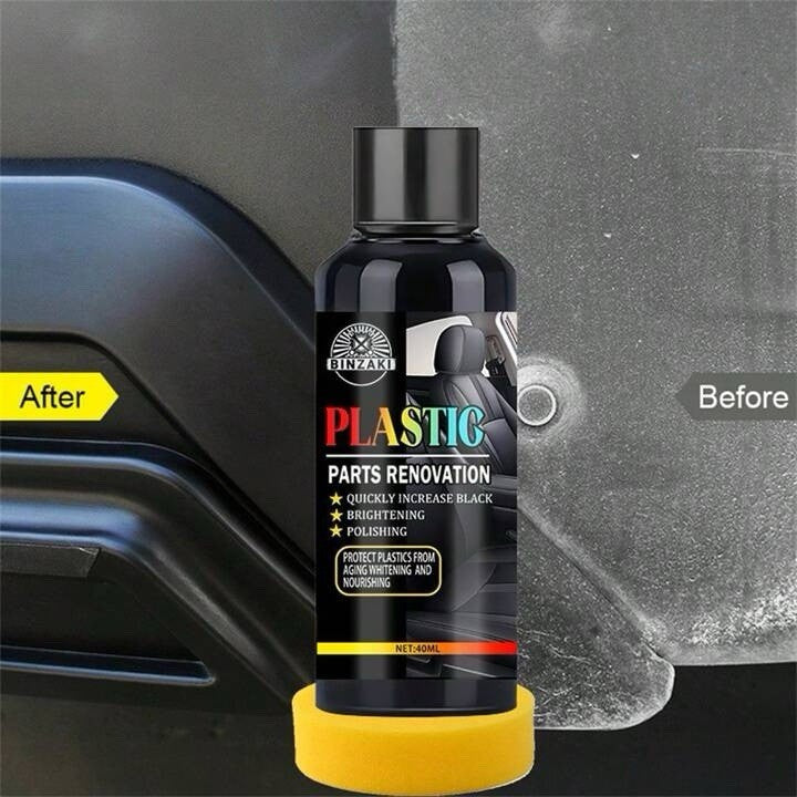 Car Plastic Restorer Trim Renovation Polish Faded Bumper Cleaner Shine Coating