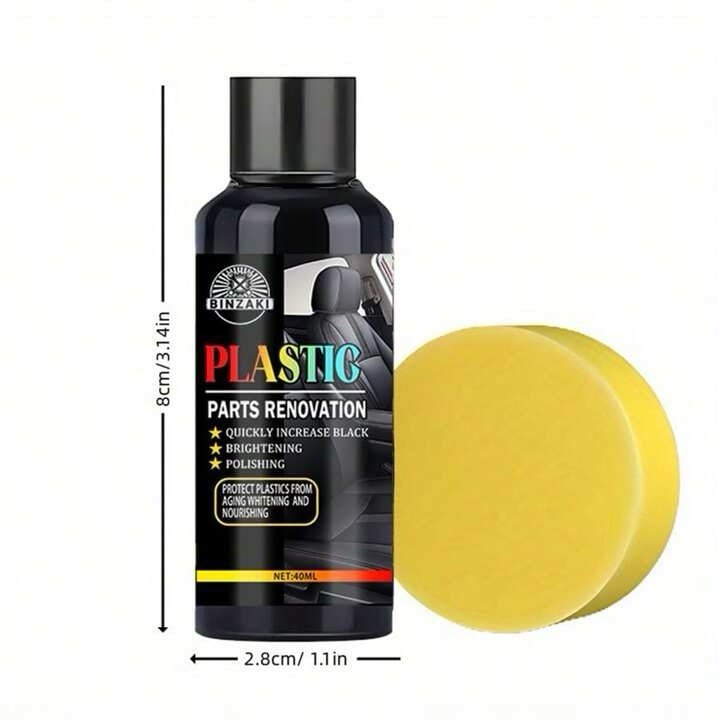 Car Plastic Restorer Trim Renovation Polish Faded Bumper Cleaner Shine Coating
