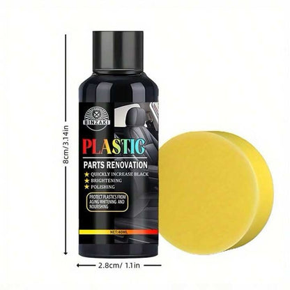 Car Plastic Restorer Trim Renovation Polish Faded Bumper Cleaner Shine Coating