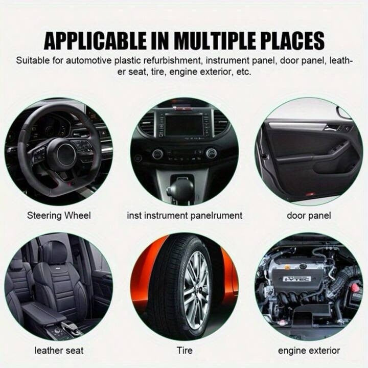 Car Plastic Restorer Trim Renovation Polish Faded Bumper Cleaner Shine Coating