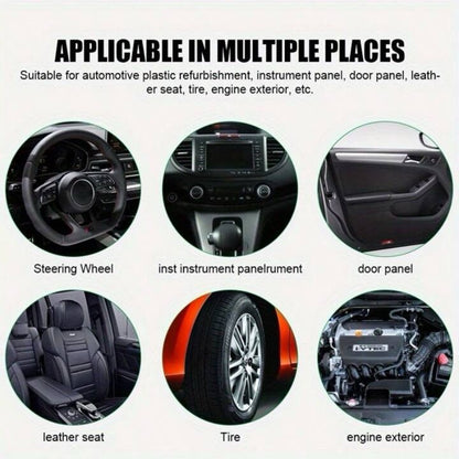 Car Plastic Restorer Trim Renovation Polish Faded Bumper Cleaner Shine Coating