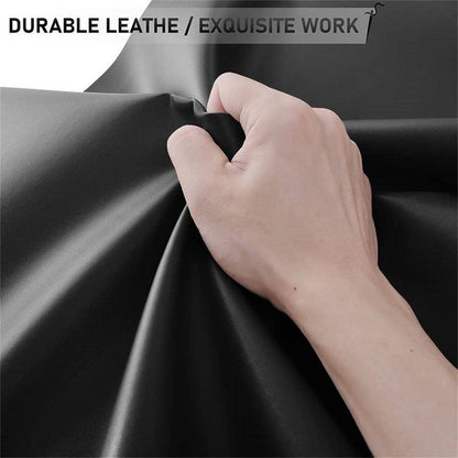 Black Leather Vinyl Wrap Self Adhesive Textured Sticker Furniture Covering