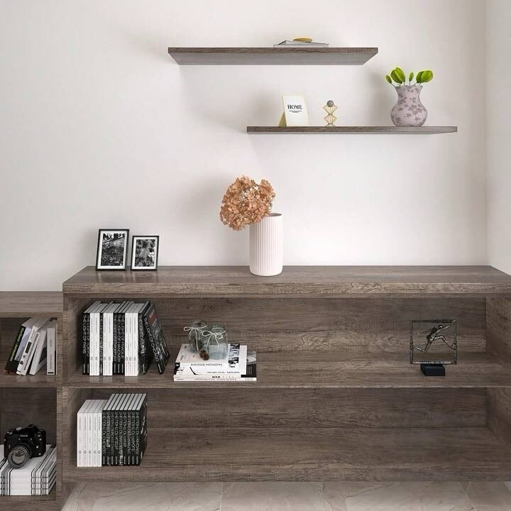 Rustic Dark Wood Vinyl Wrap Self Adhesive Worktop Countertop Sticker Waterproof