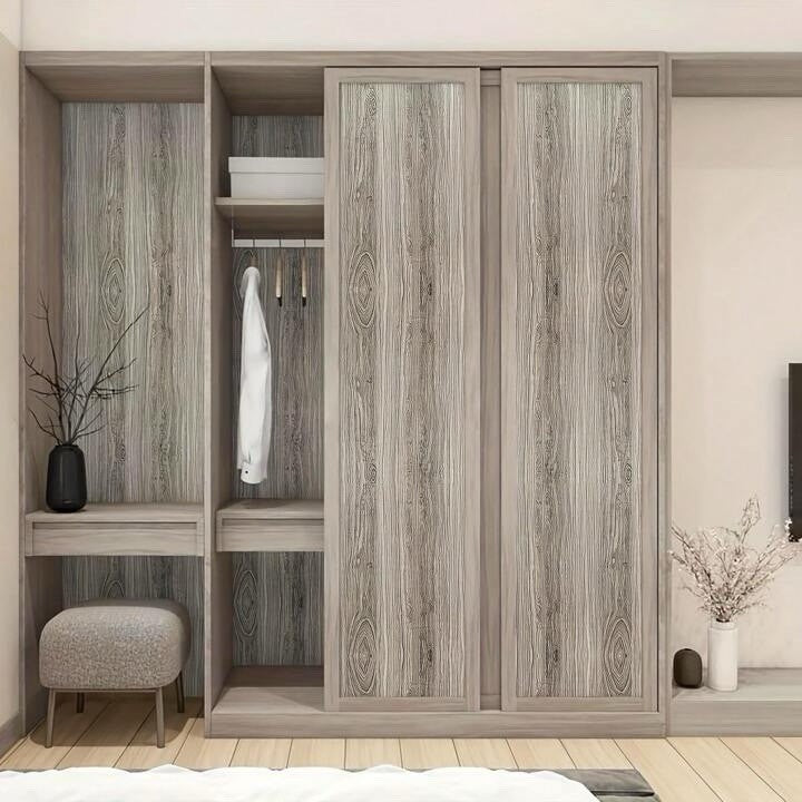 Rustic Dark Wood Vinyl Wrap Self Adhesive Worktop Countertop Sticker Waterproof