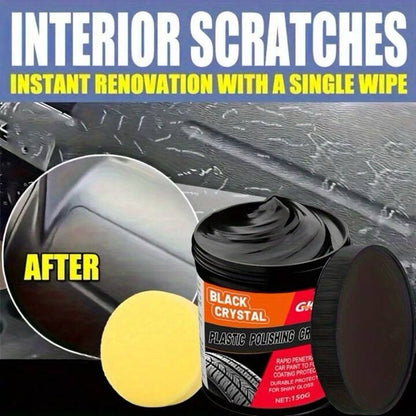 Car Plastic Restorer Trim Polish Black Shine Reviver for Faded Bumpers & Panels