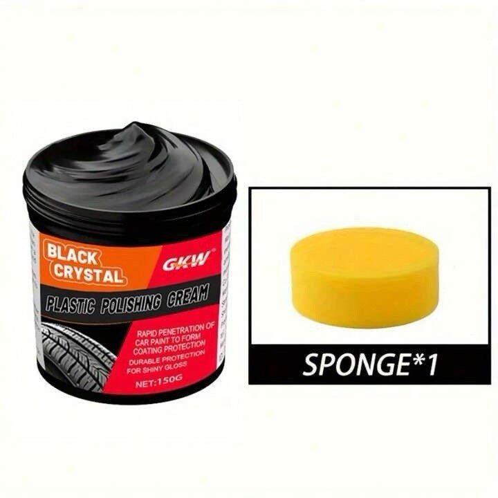 Car Plastic Restorer Trim Polish Black Shine Reviver for Faded Bumpers & Panels