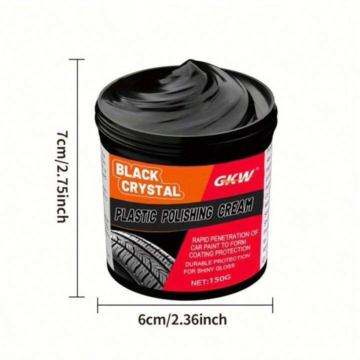 Car Plastic Restorer Trim Polish Black Shine Reviver for Faded Bumpers & Panels